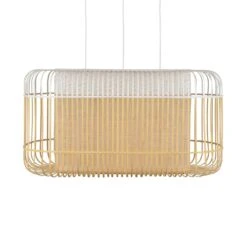 Forestier Bamboo Oval XL Pendel Weiß/natur