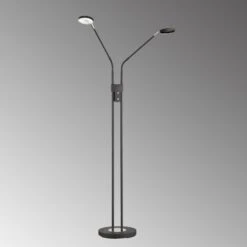 LED-Stehleuchte Lunia, Zweiflammig, Sandschwarz -Laden Für Heimbeleuchtung 10008494 1