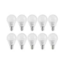 Lindby LED-Lampe E14 G45 4,5W 3.000K Opal 10er-Set