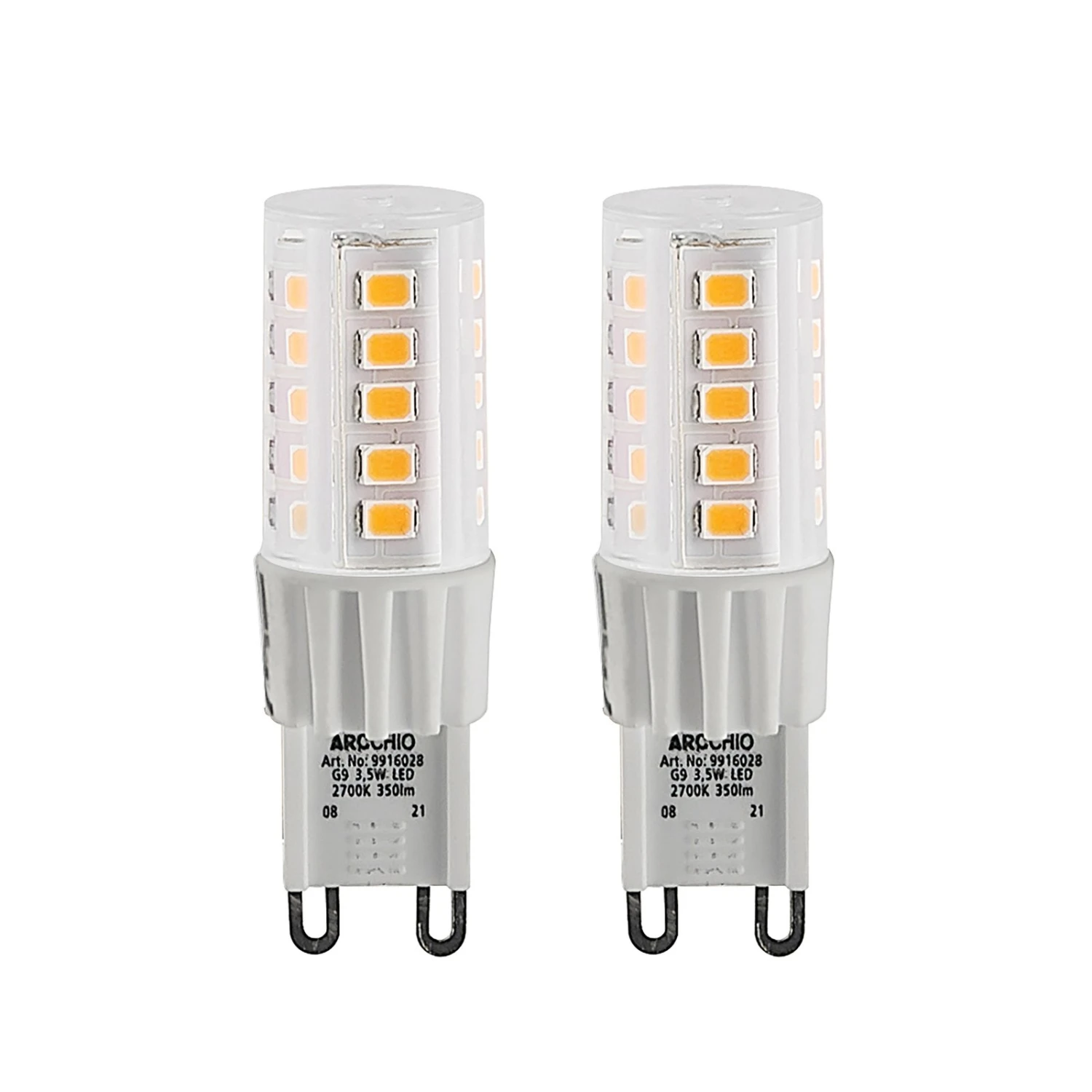 Arcchio LED-Stiftsockellampe G9 3,5W 827 2er-Set 3 Arcchio LED-Stiftsockellampe G9 3,5W 827 2er-Set