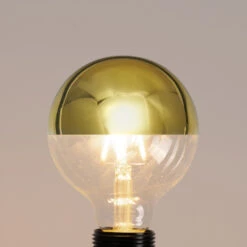 Lucande E27 3,8W LED-Kopfspiegellampe G95, 2700K Gold 5er 16 Lucande E27 3,8W LED-Kopfspiegellampe G95, 2700K Gold 5er -Laden Für Heimbeleuchtung 10012609 5