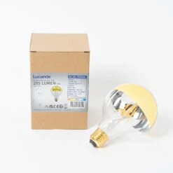 Lucande E27 3,8W LED-Kopfspiegellampe G95, 2700K Gold 5er 18 Lucande E27 3,8W LED-Kopfspiegellampe G95, 2700K Gold 5er -Laden Für Heimbeleuchtung 10012609 7