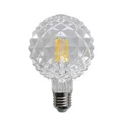 Lucande E27 3,8W LED-Lampe G95 2700K Struktur Klar 2er-Set -Laden Für Heimbeleuchtung 10013130 4