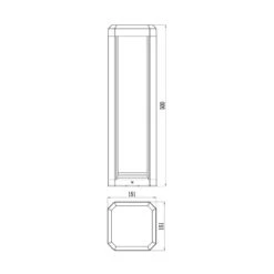 LED-Sockelleuchte Rubkat, Grau, Höhe 50 Cm -Laden Für Heimbeleuchtung 10014315 4