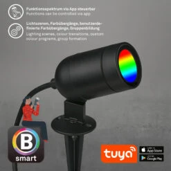 LED-Erdspießstrahler Tuni, TUYA WLAN, CCT, RGB -Laden Für Heimbeleuchtung 10015599 2