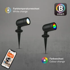 LED-Erdspießstrahler Tuni, TUYA WLAN, CCT, RGB -Laden Für Heimbeleuchtung 10015599 4
