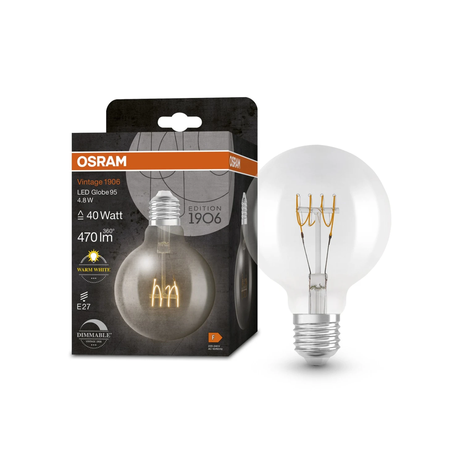 OSRAM LED-Globe E27 G95 4,8W 2.700K Filament Dimm 4 OSRAM LED-Globe E27 G95 4,8W 2.700K Filament Dimm – Bild 2