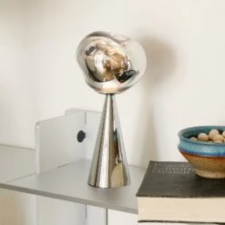 Tom Dixon Melt Portable Akku-Tischleuchte, Silber