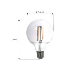 Prios LED-E27-Globe Rauchgrau 4,9W WLAN, 3er-Set -Laden Für Heimbeleuchtung 10018125 2