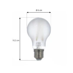 Prios LED-E27-Leuchtmittel A60 7W, WLAN, Matt, 2er -Laden Für Heimbeleuchtung 10018315 4