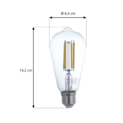 Prios LED-Filamentlampe E27 ST64 7W WLAN Klar 3er -Laden Für Heimbeleuchtung 10018394 3