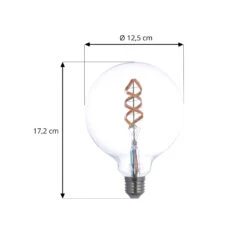 Prios LED-Filament E27 G125 4W RGBW WLAN Klar 2er -Laden Für Heimbeleuchtung 10018446 2