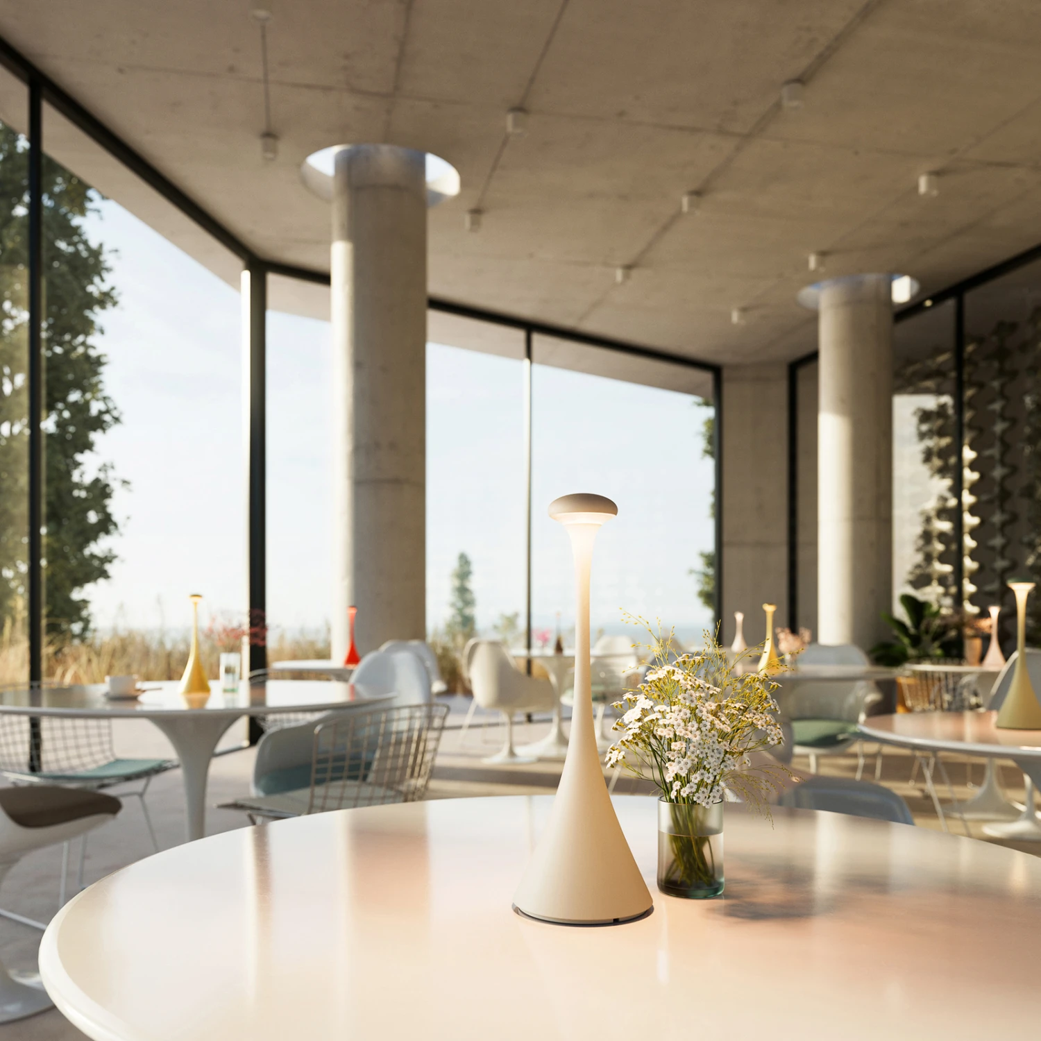 LED-Akku-Tischleuchte Nudrop, IP54, Dünenbeige 4 LED-Akku-Tischleuchte Nudrop, IP54, Dünenbeige – Bild 2