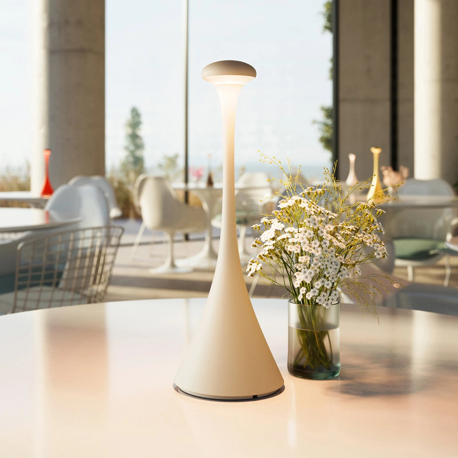 LED-Akku-Tischleuchte Nudrop, IP54, Dünenbeige 3 LED-Akku-Tischleuchte Nudrop, IP54, Dünenbeige