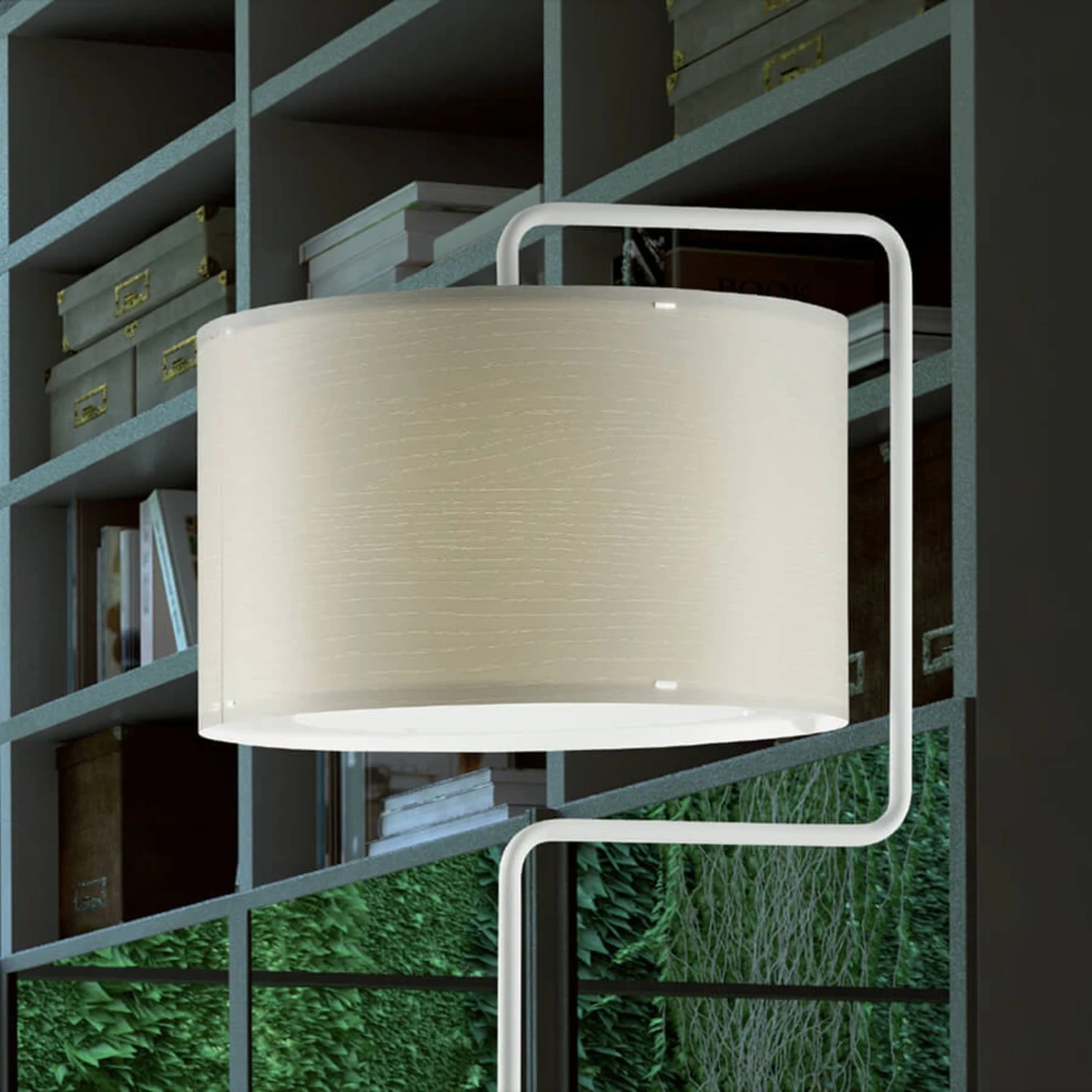 Cremefarbene Stehleuchte Morfeo Kunststoff Creme 4 Cremefarbene Stehleuchte Morfeo Kunststoff Creme – Bild 2