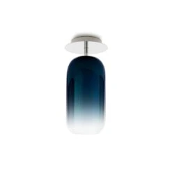 Artemide Gople Mini Deckenleuchte Blau/silber