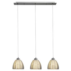 BRILLIANT Pendellampe Relax, 3-flammig Chrom