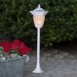 LED-Solarleuchte Flame, 4 In 1, Weiß