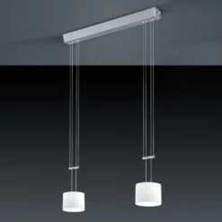BANKAMP Grazia Hängeleuchte ZigBee 2fl Nickel