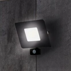 EGLO LED-Außenstrahler Faedo 3 Mit Sensor, Schwarz, 50W