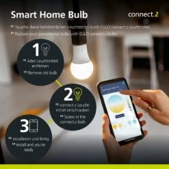 EGLO Connect-z E27 ST64 Lampe 5,5W 500lm 2200K 2er -Laden Für Heimbeleuchtung 3032741 7