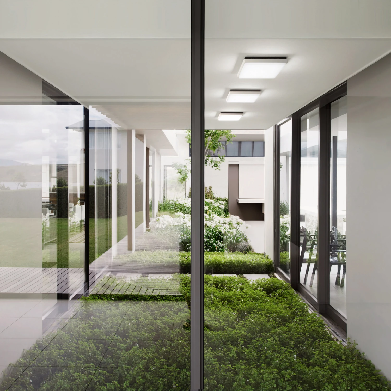 LED-Außendeckenleuchte Desdy, 30x30 Cm, Weiß 5 LED-Außendeckenleuchte Desdy, 30x30 Cm, Weiß – Bild 3