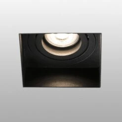 Einbauspot Hyde 1-flammig Eckig Schwenkbar Schwarz