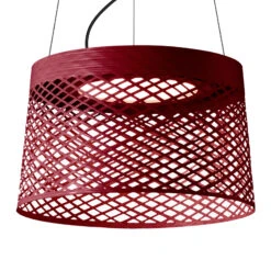 Foscarini Twiggy Grid LED-Hängeleuchte, Karminrot