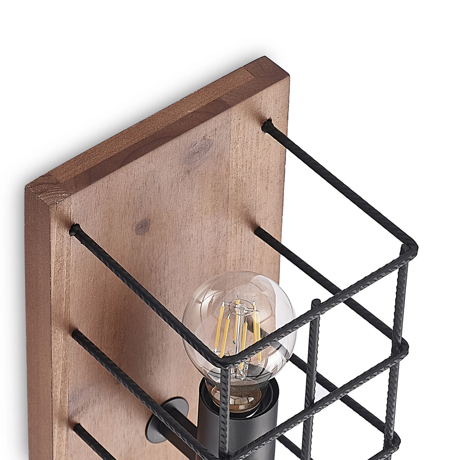 Lindby Mireille Käfig-Wandlampe Mit Holz, 1-fl. 10 Lindby Mireille Käfig-Wandlampe Mit Holz, 1-fl. – Bild 8