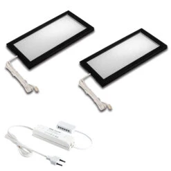 Hera LED-Unterbaulampe Sky 2er Set 3.000K Schwarz