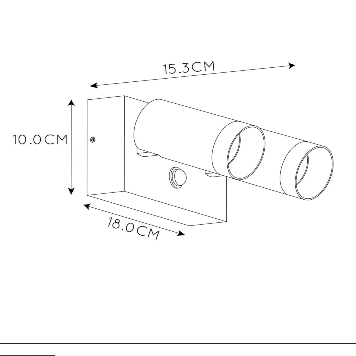 Außenwandstrahler Taylor Sensor, 2-flammig Schwarz 6 Außenwandstrahler Taylor Sensor, 2-flammig Schwarz – Bild 4
