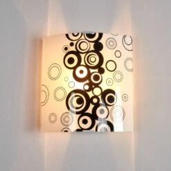 Schwarz-weiße Glas-Wandleuchte Fresh