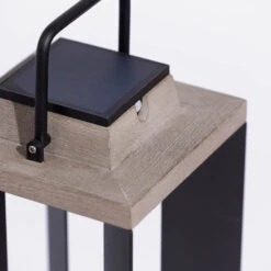 Solarlaterne Teckalu, Duratek/Alu Schwarz, 65,5cm -Laden Für Heimbeleuchtung 6112038 6