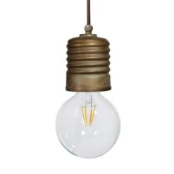 Pendelleuchte Orti, 1-flammig, Messing Antikisiert