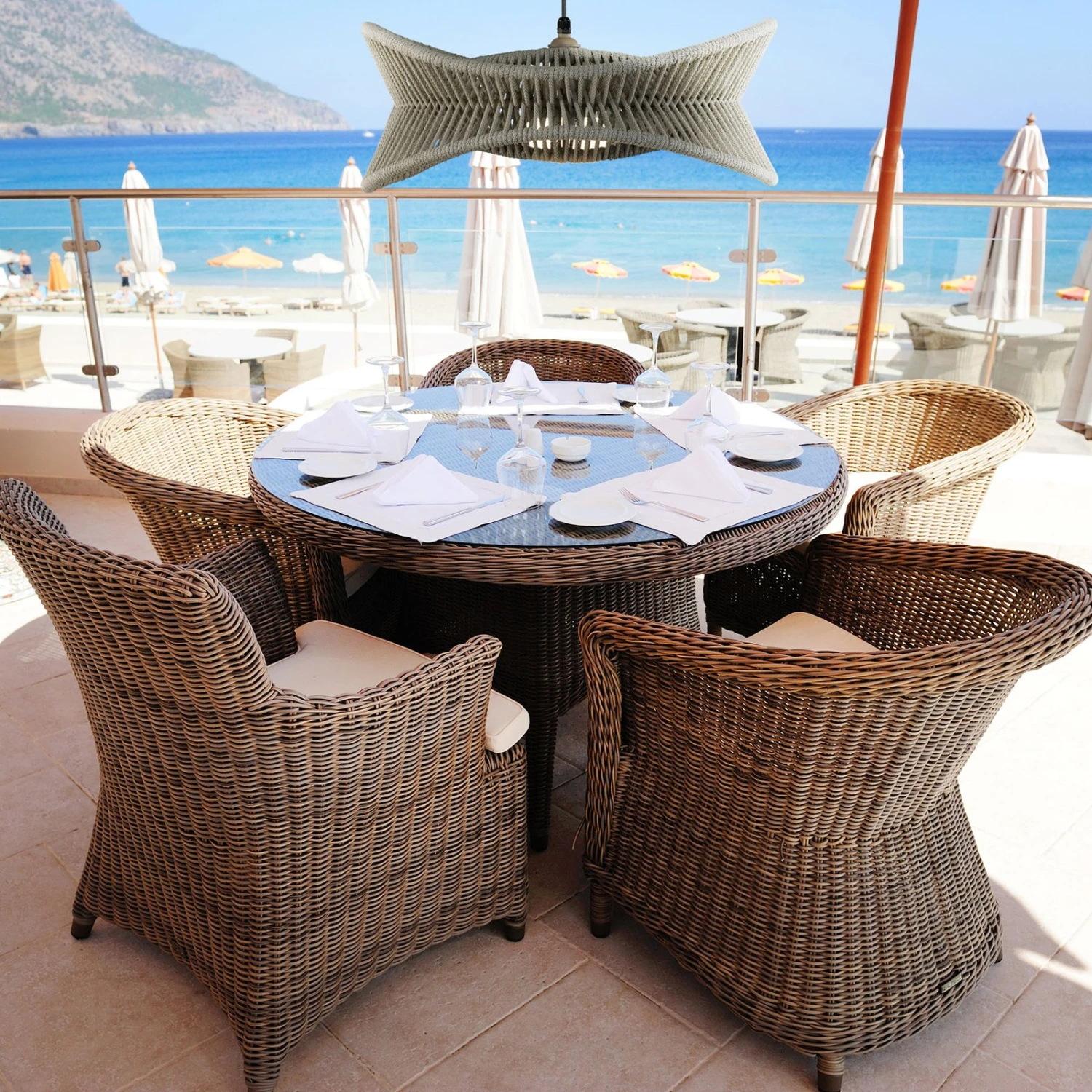 Außen-Hängeleuchte Polinesia Ø 60 Cm 6 Außen-Hängeleuchte Polinesia Ø 60 Cm – Bild 4