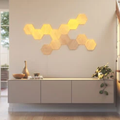 Nanoleaf Elements Wood Hexagons Starter Kit 13x -Laden Für Heimbeleuchtung 6730040 4