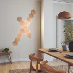 Nanoleaf Elements Wood Hexagons Starter Kit 13x -Laden Für Heimbeleuchtung 6730040 7