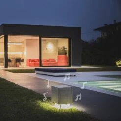 OLEV Cemento LED-Sockelleuchte Mit Lautsprecher -Laden Für Heimbeleuchtung 7271065 6