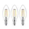 Philips LED-Kerzenlampe E14 B35 4,3W Klar 3er-Pack -Laden Für Heimbeleuchtung 7532223