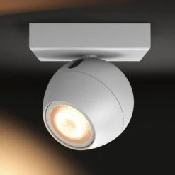 Philips Hue Buckram LED-Spot In Weiß Dimmschalter 13 Philips Hue Buckram LED-Spot In Weiß Dimmschalter -Laden Für Heimbeleuchtung 7534222 4