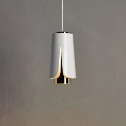Prandina Tulipa S3 Hängelampe Weiß Matt/gold