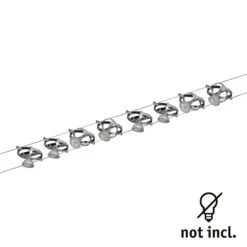 Paulmann Cardan Seilsystem 8fl. Chrom Matt/chrom -Laden Für Heimbeleuchtung 7602922 2