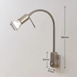 Lindby Ahoja Steckdosenleuchte, Flexarm, Schalter 14 Lindby Ahoja Steckdosenleuchte, Flexarm, Schalter -Laden Für Heimbeleuchtung 8032243 3