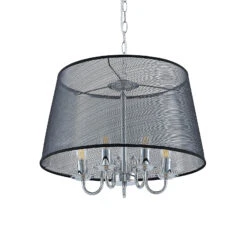 Lindby Talisha Organza-Pendellampe, Schwarz -Laden Für Heimbeleuchtung 8032575 5