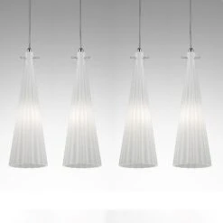 Pendelleuchte Costa Rica, Vierflammig, Weiß