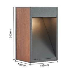 Lucande Ansala Sockelleuchte R7s Mit Holzdekor -Laden Für Heimbeleuchtung 9616272 3