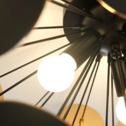 Schwarz-goldene Deckenlampe Kinan -Laden Für Heimbeleuchtung 9621167 4