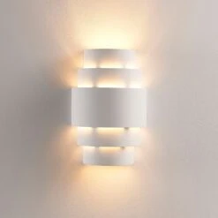 Lindby Marit Gips-Wandleuchte, Stufenförmig -Laden Für Heimbeleuchtung 9621331 4