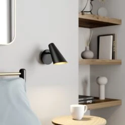 Lucande Wibke Wandleuchte In Schwarz -Laden Für Heimbeleuchtung 9624461 1