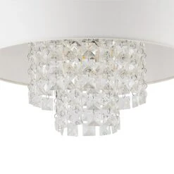 Lindby Estera Deckenleuchte Mit Behang, Weiß -Laden Für Heimbeleuchtung 9626840 6